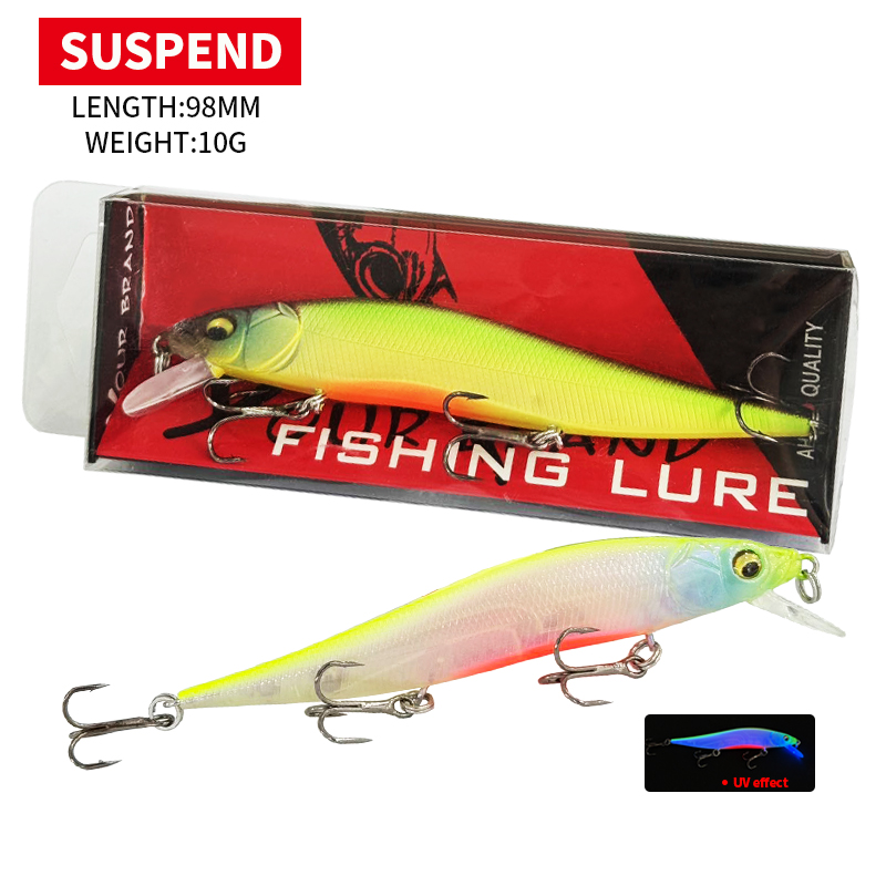 Fishing Lure Jerkbait - Esca Artificiale Minnow Sospeso 98MM 10G