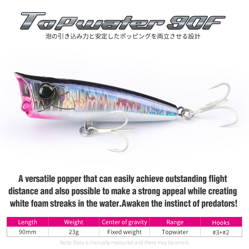 TSURINOYA 90mm 23g Topwater Po - Fishing Lure Topwater recensione e prezzo