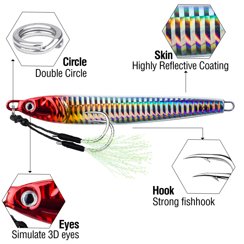 7 Pz 40g 60g 80g 100g Luminoso - Fishing Lure Spoon recensione e prezzo